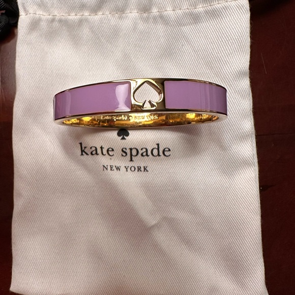 kate spade Jewelry - kate spade Two-Tone Lavender & Lilac Enamel Spade Bangle